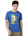 AD by Arvind Crew Neck Typographic Print Cotton T-Shirt