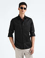 Flying Machine Sateen Cotton Slim Fit Shirt