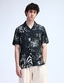 Flying Machine Printed Regular Fit Twill Shirt