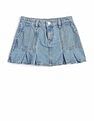 U.S. Polo Assn. Kids Girls Denim Pleated Skorts