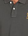 U.S. Polo Assn. Ribbed Collar Solid Polo Shirt