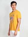 U.S. Polo Assn. Denim Co. Men Yellow Cotton Graphic Print T-Shirt