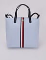 Tommy Hilfiger Solid Blue Nylon Handbag
