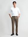 Arrow Regular Fit Solid Trousers