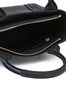 Tommy Hilfiger Solid Blue Pu Handbags