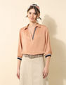 U.S. Polo Assn. Women Satin Solid Shirt