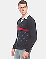 U.S. Polo Assn. Star Pattern V- Neck Sweater