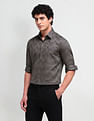 Arrow Newyork Manhattan Slim Fit Textured Shirt
