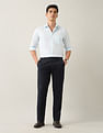 Arrow Straight Fit Mid Rise Trousers