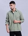Tommy Hilfiger Solid Oversized-Fit Woven Shirts