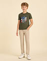 U.S. Polo Assn. Kids Boys Graphic Printed Regular Fit T-Shirt