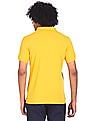 U.S. Polo Assn. Men Mustard Colour Block Pique Polo Shirt