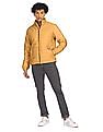 Aeropostale Men Gold Long Sleeve High Neck Jacket
