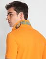 Flying Machine Appliqued Pique Polo Shirt