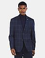 Arrow Sports Notch Lapel Check Knit Blazer