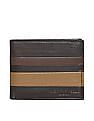 U.S. Polo Assn. Bi-Fold Striped Leather Wallet