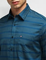 Arrow Sport Slim Fit Horizontal Striped Shirt