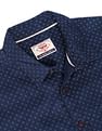 Flying Machine Geometric Print Cotton Shirt