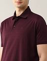 Arrow Textured Pure Cotton Night Is Young Polo Shirt