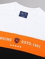 AD by Arvind Colour Block Cotton T-Shirt