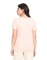 Calvin Klein Jeans Women Pink Pure Cotton Logo Print T-Shirt