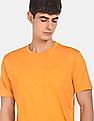 Aeropostale Men Orange Chest Pocket Heathered T-Shirt