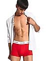 Calvin Klein Underwear Men Assorted Elasticized Waist Solid Trunks - Pack Of 3