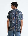 Flying Machine Floral Print Lyocell Shirt