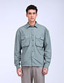 Flying Machine F-Lite Solid Oversized Fit Shirt