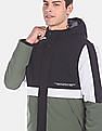 Flying Machine Hooded Colour Block Casual Jacket