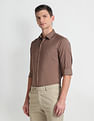 Arrow Newyork Brooklyn Super Slim Fit Solid Shirt