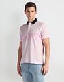 Arrow Sports Colour Block Contrast Collar Polo Shirt