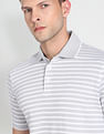 Arrow Horizontal Stripe Pique Polo Shirt