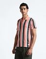 Flying Machine Vertical Stripe Cotton Polo Shirt
