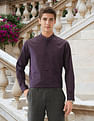 Arrow Textured Manhattan Slim Fit Ceremonial Shirt