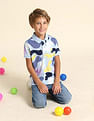 U.S. Polo Assn. Kids Boys Regular Fit Abstract Printed Polo Shirt