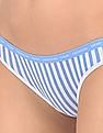Calvin Klein Underwear Women Blue And White Striped Bikini Panties