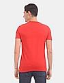 Calvin Klein Men Red Slim Fit Solid Organic Cotton T-Shirt