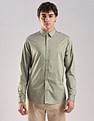 Calvin Klein Jeans Solid Slim Fit Satin Woven Shirt