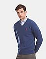 U.S. Polo Assn. V-Neck Lambswool Sweater