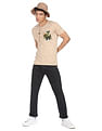 Flying Machine Patch Pocket Solid Cotton T-Shirt