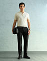 Arrow Solid Slim Fit Formal Trousers