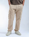 Flying Machine Mid Rise Relaxed Tapered Fit Cargo Trouser
