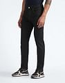 Flying Machine Mid Rise Slash Slim Tapered Jeans