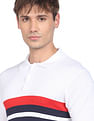 Flying Machine Horizontal Stripe Cotton Polo Shirt