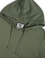 Flying Machine Brand Tape Solid Hooded Sweatshirt