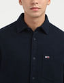 Tommy Hilfiger Solid Cotton Flannel Shirt