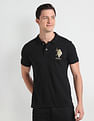 U.S. Polo Assn. Denim Co. Metallic Logo Polo Shirt