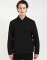 Calvin Klein Jeans Solid Boxy-Fit Poplin Woven Shirt