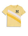 Tommy Hilfiger Boys Yellow Diagonal Striped T-Shirt
